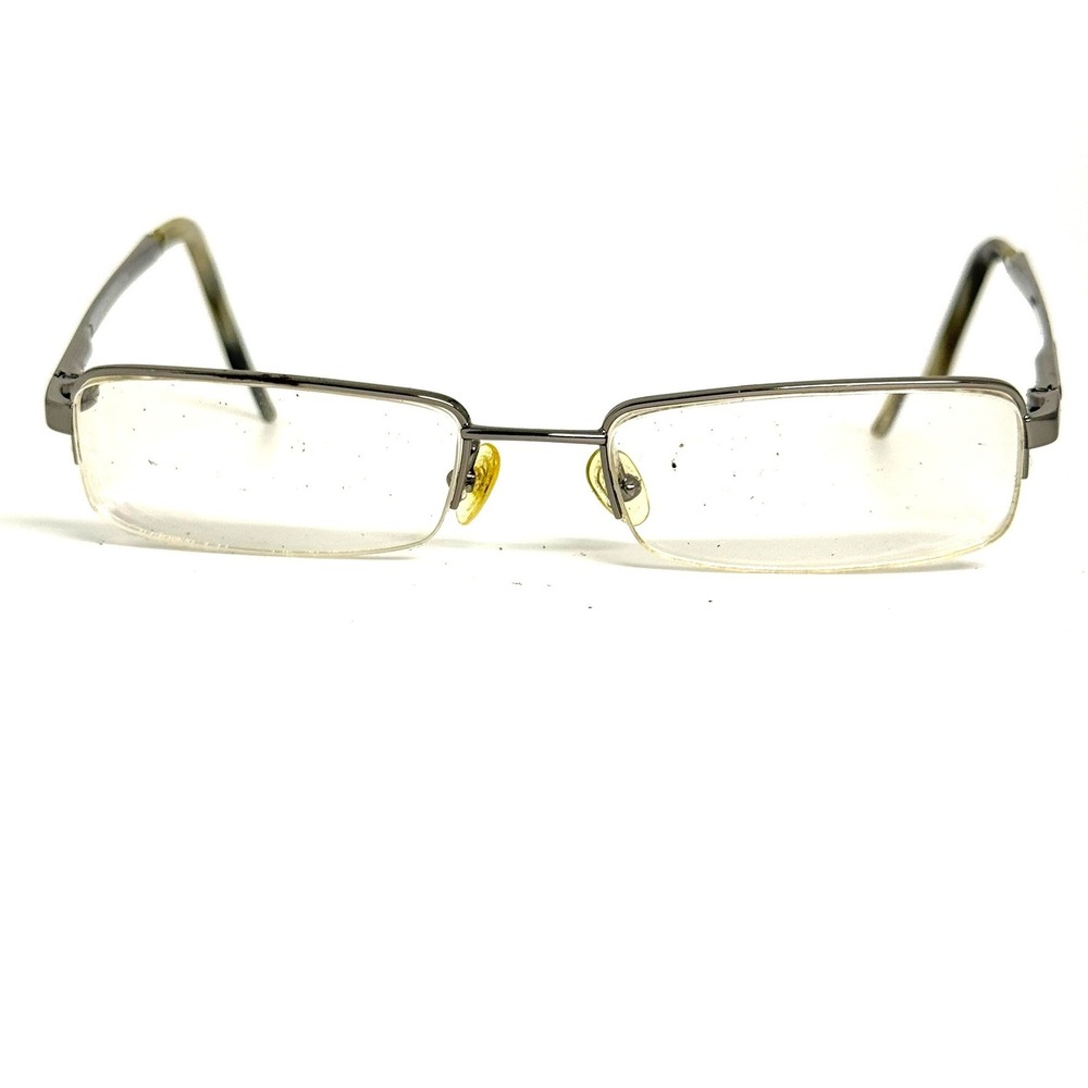 Giorgio Armani GA 305 BDA Gunmetal Rectangular Semi Rimless Eyeglasses Italy 140